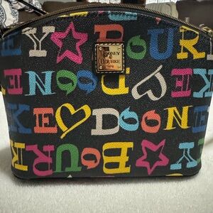 Dooney & Bourke Colorful Letter Print Cosmetic Bag